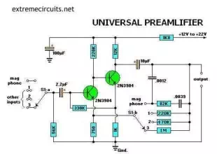 General use Preamplifier with 2N3904