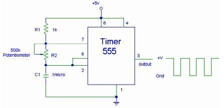 Clock Generator Using 555 Timer