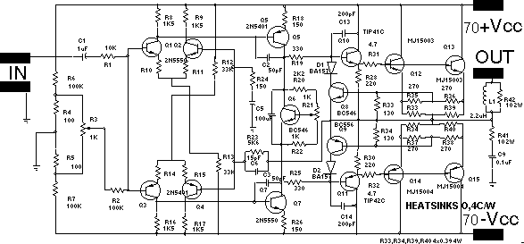 300 Watt Amplifier Circuit Diagram : 300 Watts PWM Controlled, Pure