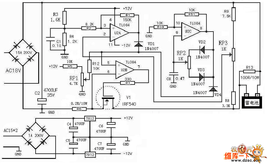 nicd battery pulse charger circuit