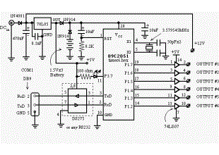 AT89C2051 microcontroller circuit Schematic Diagram