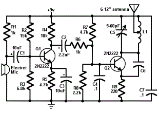 mini fm transmitter circuit