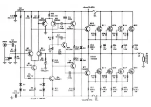 400w mosfet amplifier circuit schematic