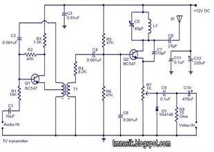 tv transmitter circuit
