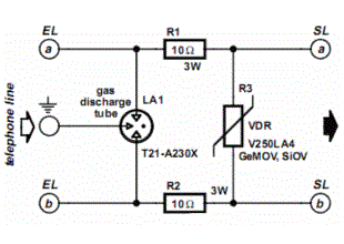Protection For Telephone Line Circuit