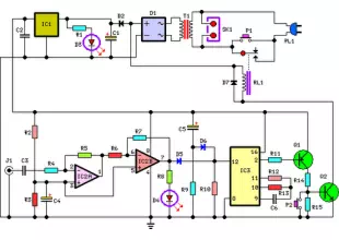 Amplifier Timer Circuit Schematic
