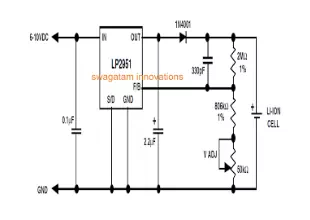 Li Ion Battery Charger Circuit Using IC LP2951