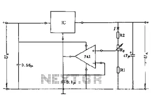 Adjustable output voltage regulator circuit diagram