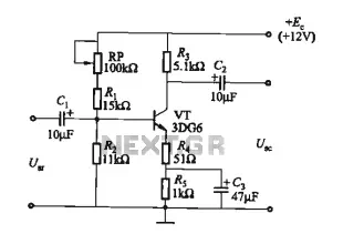 Transistor common emitter amplifier circuit