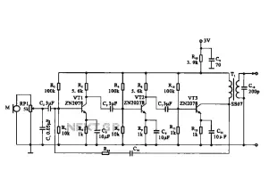Recording signal amplifying transistor circuit