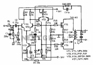 With FET amplifier output transformer circuit