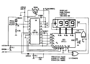 Display driver circuit digital voltmeter