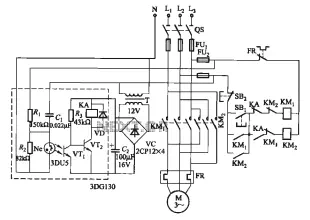 Only one-way operation of the automatic control circuit of the motor