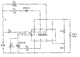Integrated static switch circuit diagram of the flip-flop TDA1024