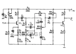 An attenuated tone control circuit diagram