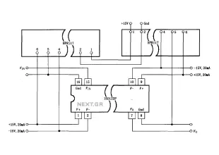 ISO122P / 124 power supply has a three-port isolation amplifier circuit diagram