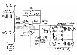 Eight PTC phase asynchronous motor protection circuit