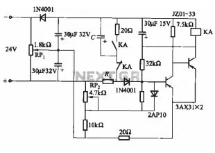 Transistor time relay circuit