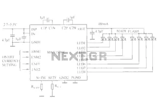 MA1576Y charge pump LED driver circuit diagram
