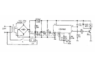 CD4060 production time controller circuit diagram