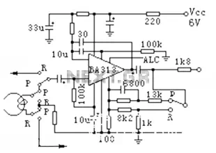 BA313 ALC circuit diagram of a sound recording