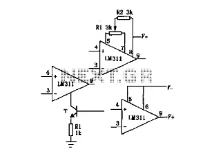 LM111 / 211/311 single voltage comparator circuit diagram