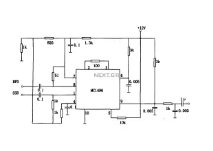 Multiplication detector circuit with MC1496