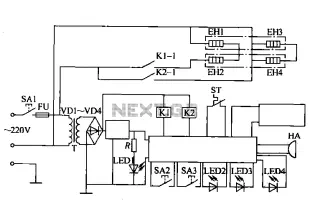 Electric oven circuit