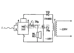Manpower sensing alarm circuit