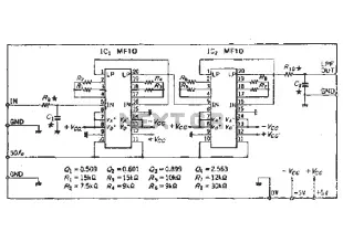 Cutoff frequency 48dB-octSCF low-pass filter circuit