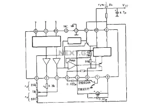 A block diagram of AN6657 and basic application circuit