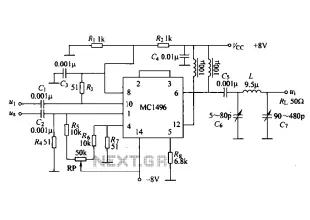 Mixing analog multiplier integrated circuit MC1496