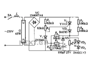 Fluorescent lamp electronic ballast circuit