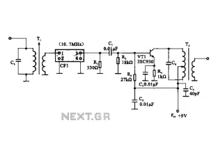 FM IF amplifier circuit composed of ceramic filters