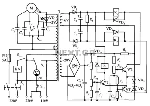 1000W AC power supply automatic voltage regulator circuit