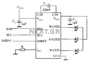 I2C control interface includes RGB LED Driver circuit
