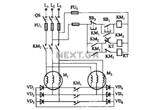 Two electric motors on the mechanical brake circuit