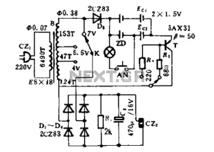 Low voltage DC power charger circuit