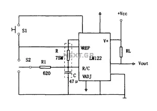 1 hour LM122 timer circuit