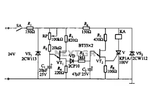 Three single junction transistor time relay circuits