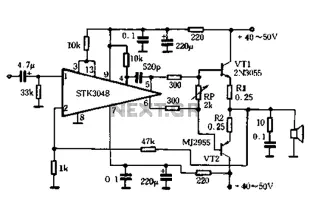 Using STK3048 and STK6153 practical circuit