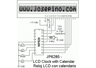 LCD digital Clock using PIC16F628