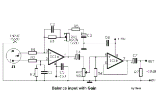 Balance input with Gain