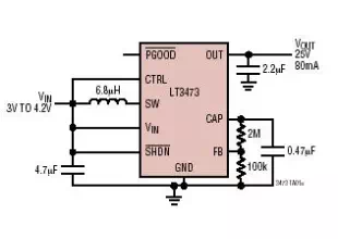 Micropower 1A Boost Converter with Schottky and Output Disconnect