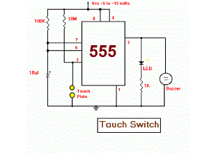 Touch Switch Circuit with explnation