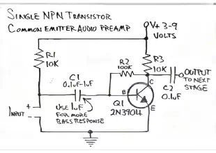 simple common emitter amplifier