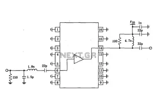 1930 ~ 1990MHz narrow-band RF2320 linear amplification circuit diagram