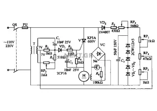 35W resistive and capacitive half-wave phase-shift trigger doer control circuit