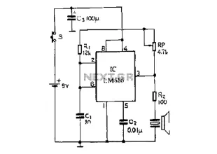 40kHZ ultrasonic transmitter circuit diagram
