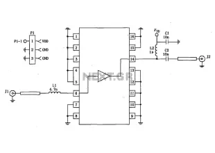 50 impedance RF2320 linear amplification circuit diagram